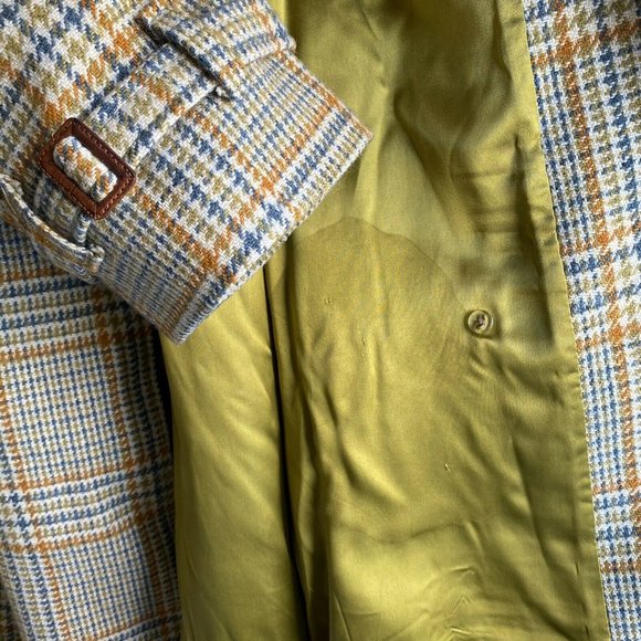Vtg 70s Sir Jac Crest of Outerwear Plaid Coat - Picture 9 of 12